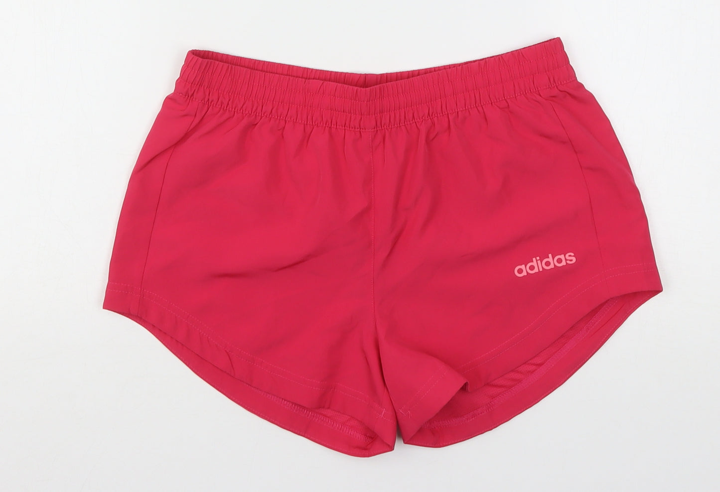 adidas Girls Pink  Polyester Sweat Shorts Size 13-14 Years  Regular