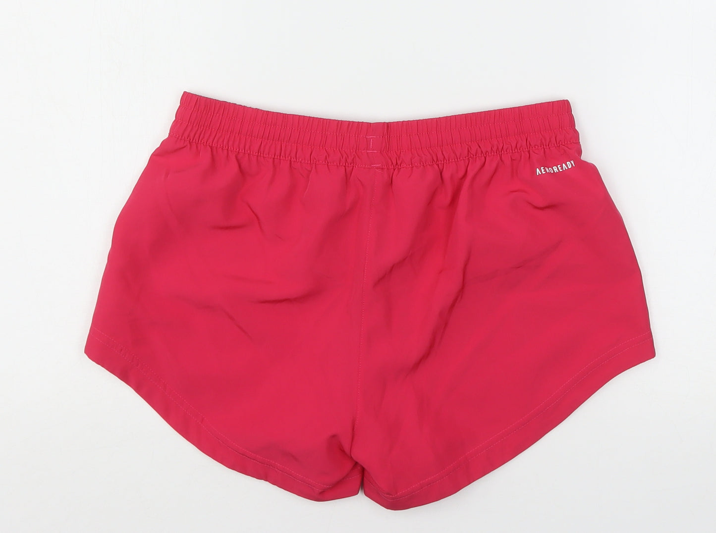 adidas Girls Pink  Polyester Sweat Shorts Size 13-14 Years  Regular