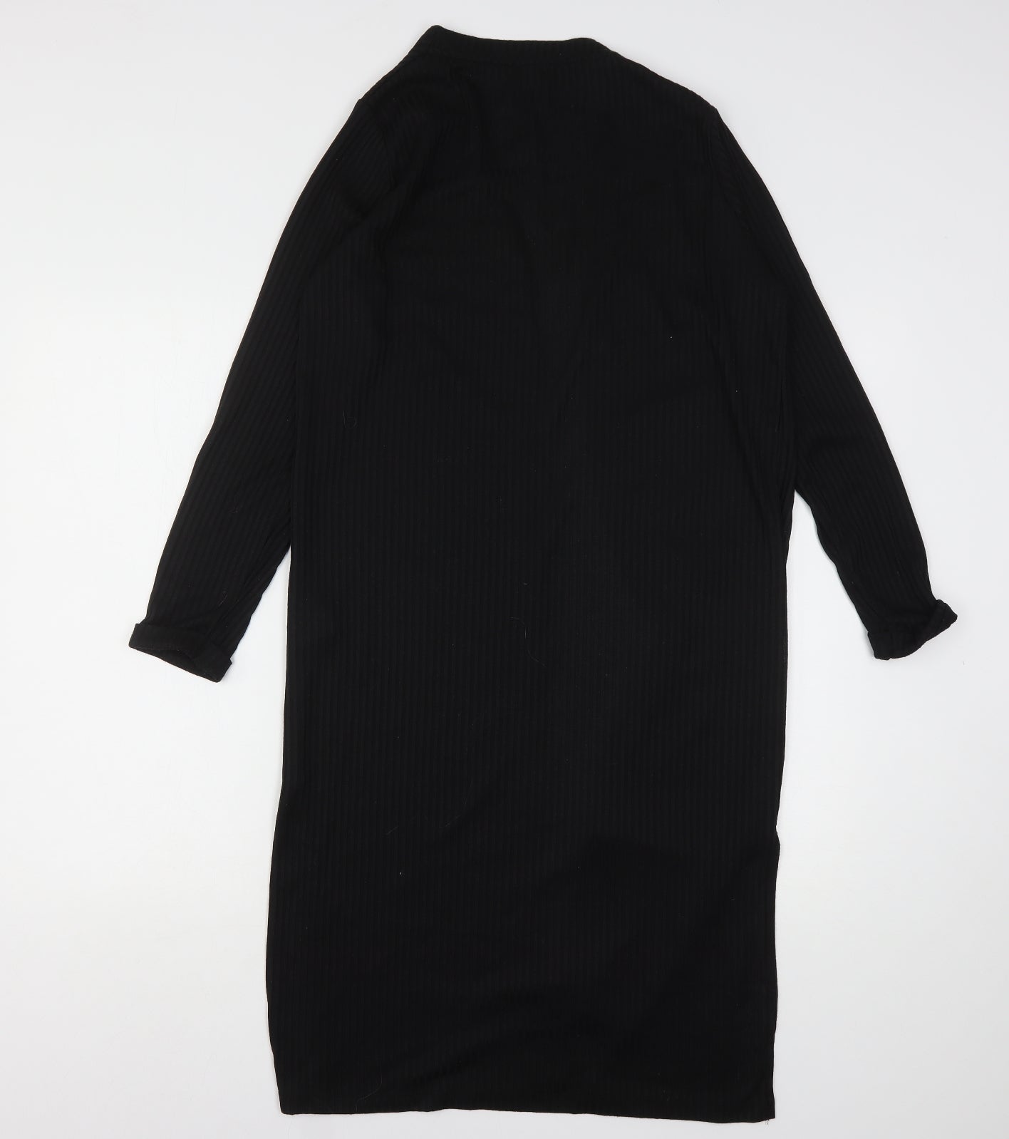 New Look Womens Black V-Neck  Polyester Cardigan Jumper Size 10