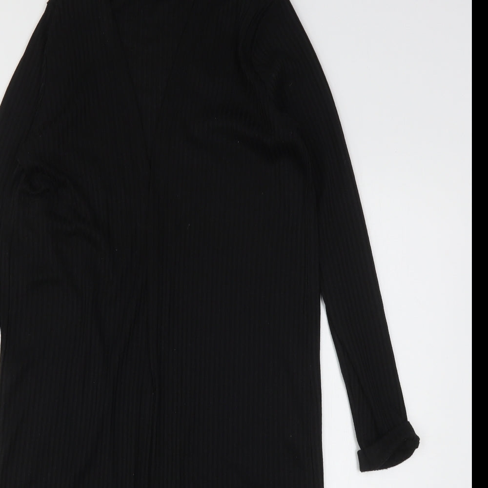 New Look Womens Black V-Neck  Polyester Cardigan Jumper Size 10