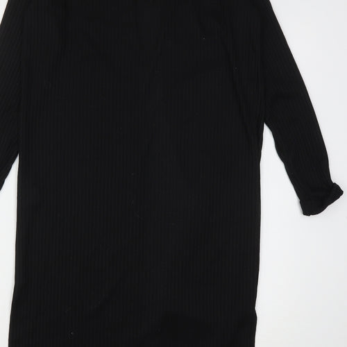 New Look Womens Black V-Neck  Polyester Cardigan Jumper Size 10