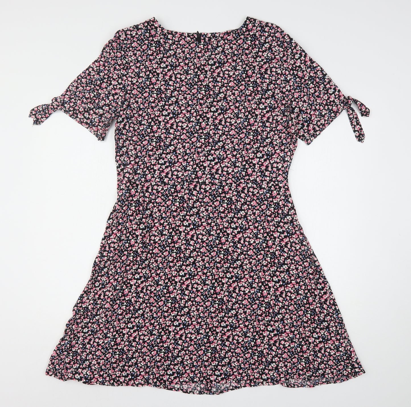NEXT Womens Multicoloured Floral Viscose A-Line  Size 14  Round Neck