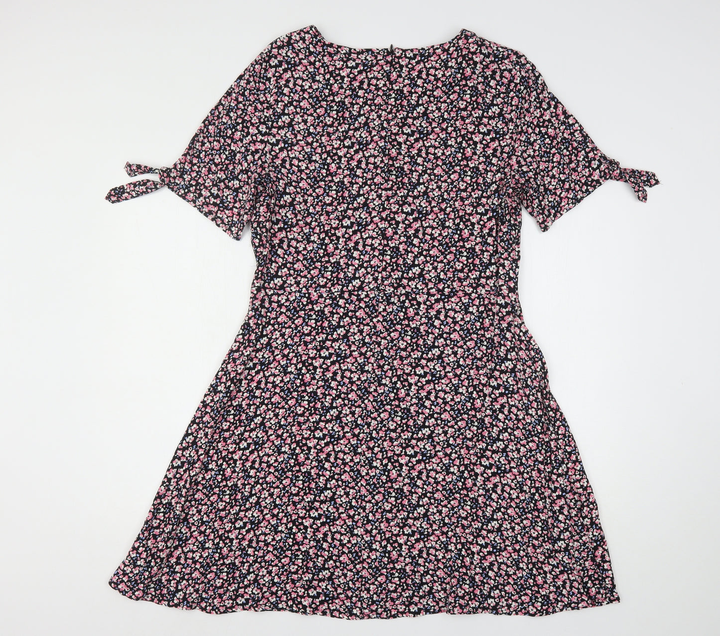 NEXT Womens Multicoloured Floral Viscose A-Line  Size 14  Round Neck