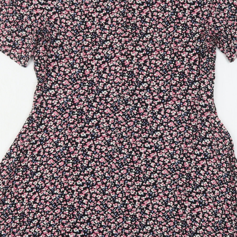NEXT Womens Multicoloured Floral Viscose A-Line  Size 14  Round Neck