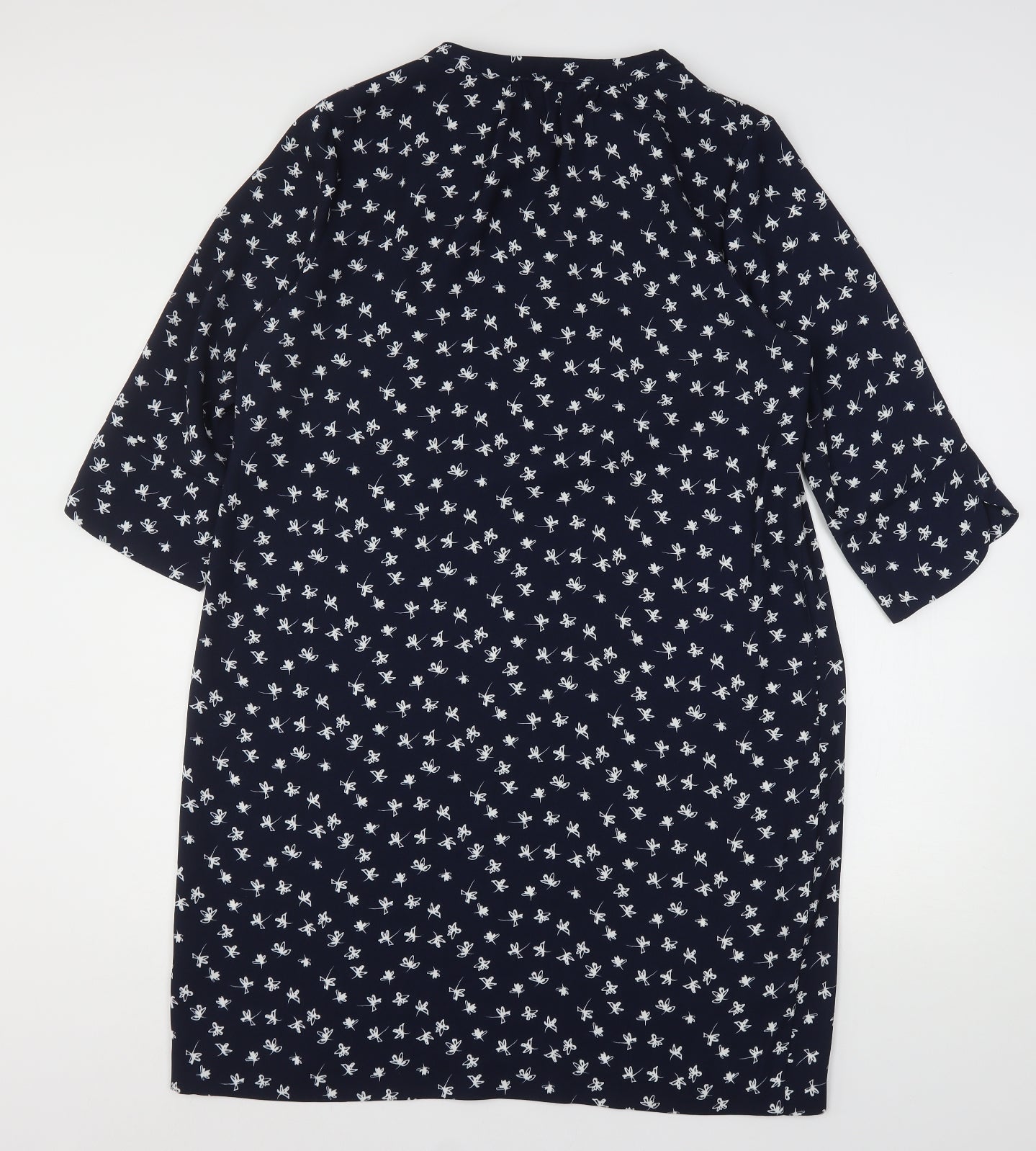 Marks and Spencer Womens Multicoloured Geometric Polyester Sheath  Size 16  V-Neck