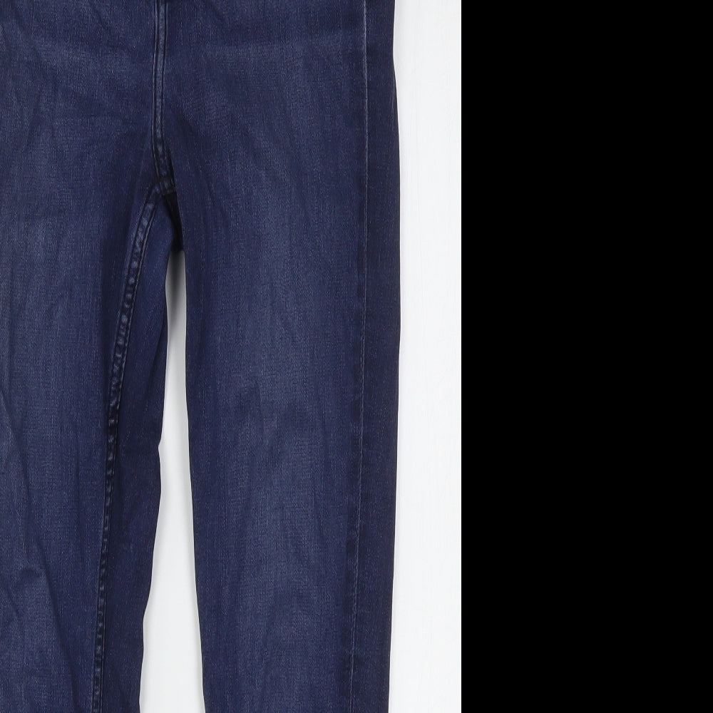 F&F Womens Blue  Cotton Skinny Jeans Size 10 L26 in Regular