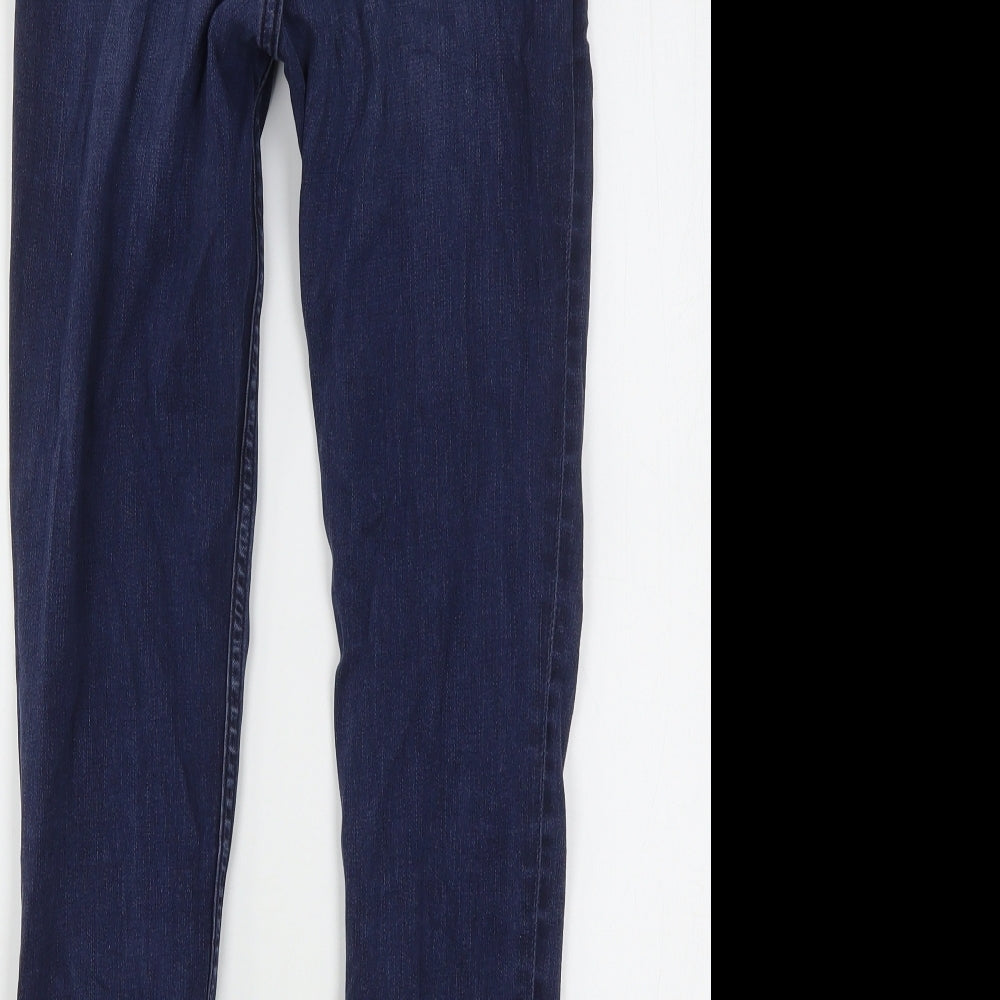 F&F Womens Blue  Cotton Skinny Jeans Size 10 L26 in Regular