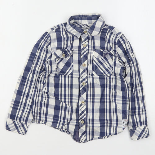 Pepe Jeans Boys Multicoloured Plaid Cotton Basic Button-Up Size 6 Years Collared