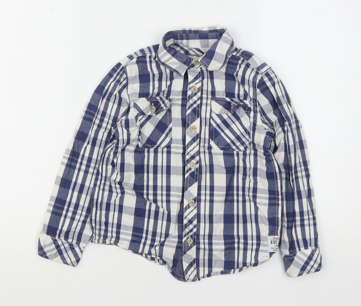 Pepe Jeans Boys Multicoloured Plaid Cotton Basic Button-Up Size 6 Years Collared