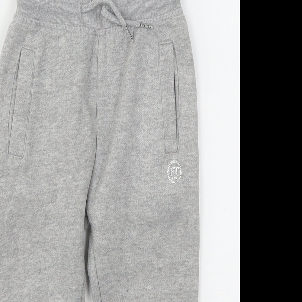 Firetrap Girls Grey  Polyester Sweatpants Trousers Size 3-4 Years  Regular Drawstring