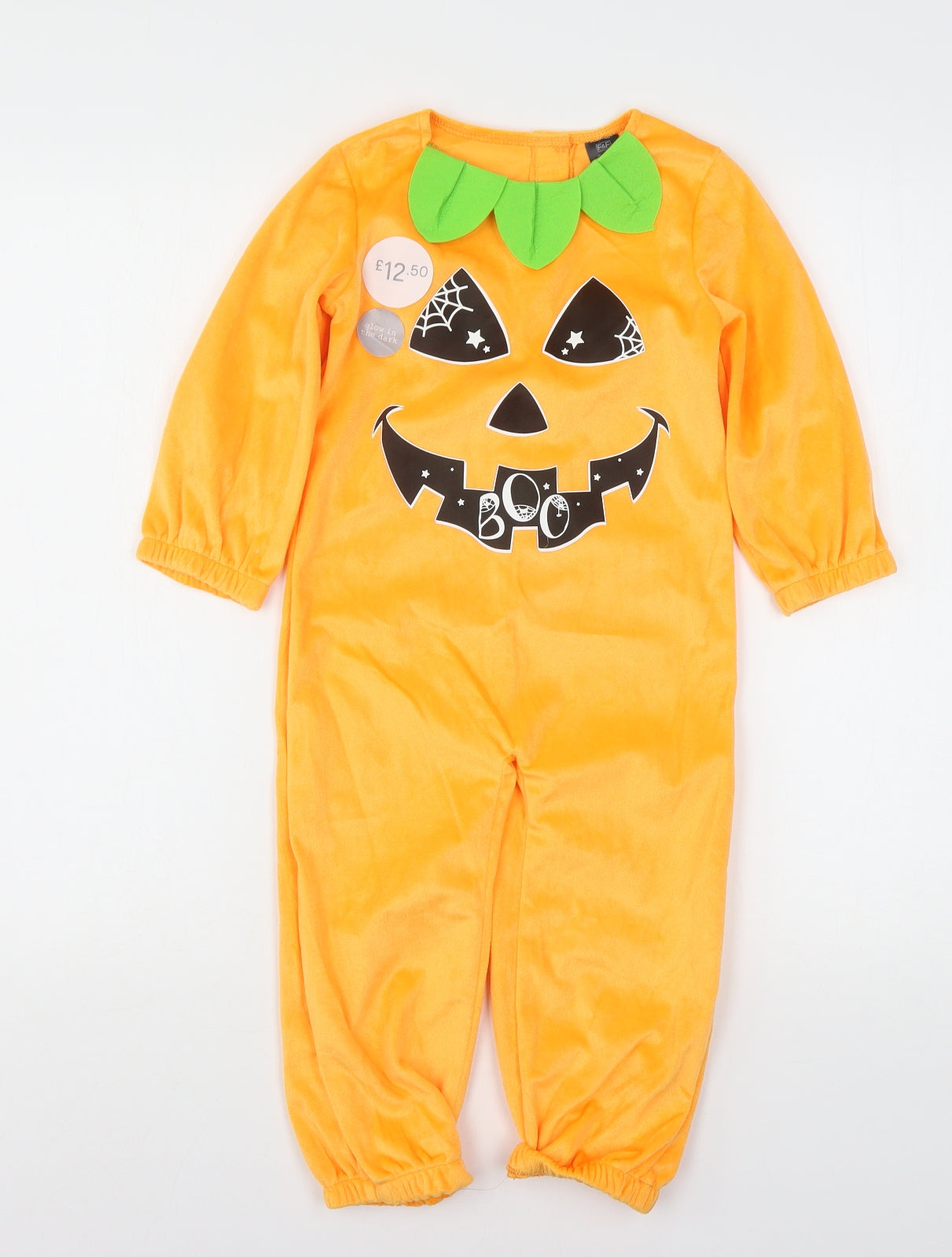 F&F Girls Orange  Polyester Jumpsuit One-Piece Size 3-4 Years   - Pumpkin