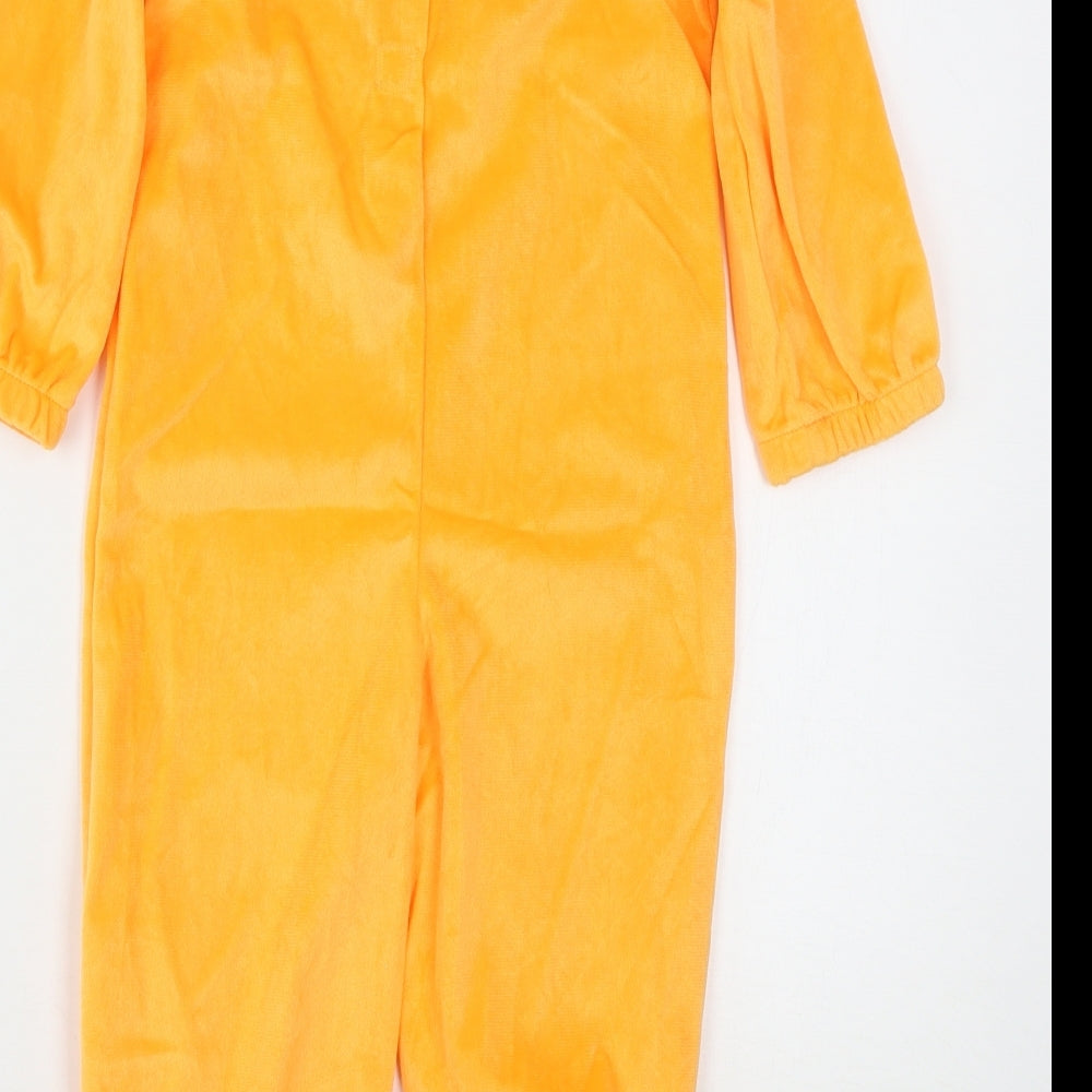 F&F Girls Orange  Polyester Jumpsuit One-Piece Size 3-4 Years   - Pumpkin