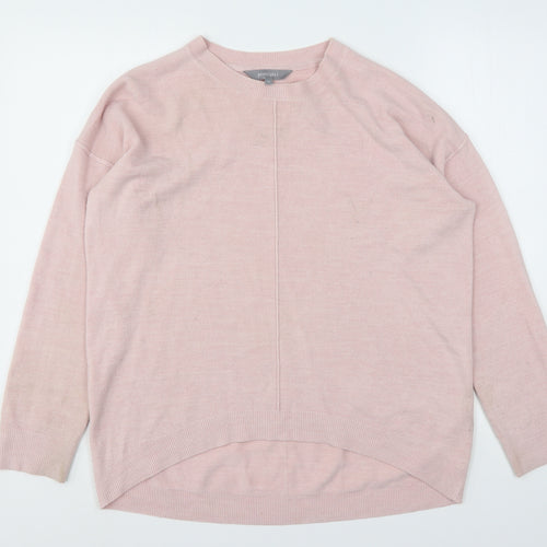 Principles  Womens Pink Round Neck  Acrylic Pullover Jumper Size 12
