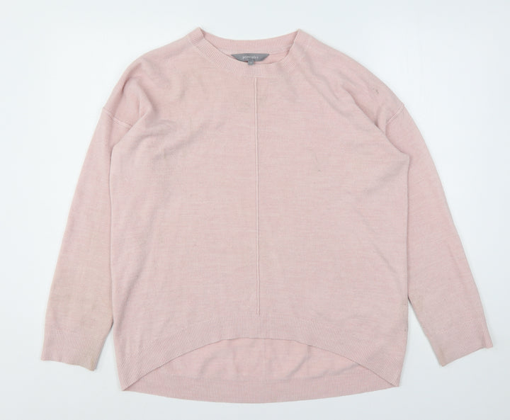 Principles  Womens Pink Round Neck  Acrylic Pullover Jumper Size 12