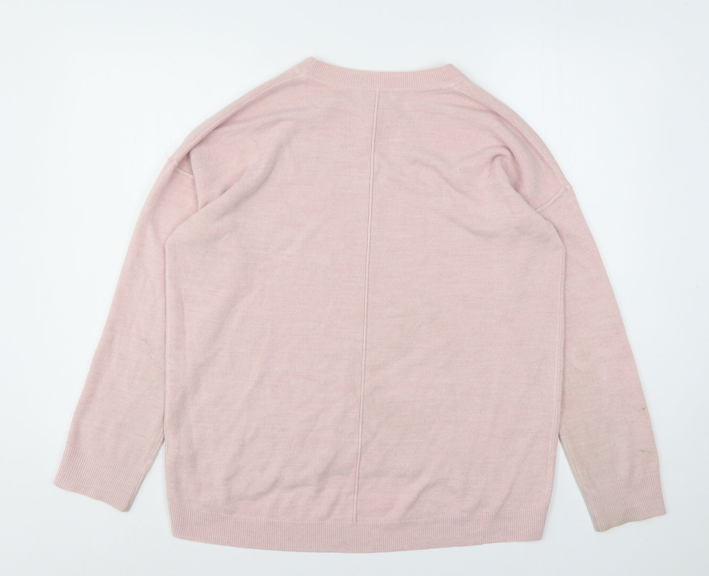 Principles  Womens Pink Round Neck  Acrylic Pullover Jumper Size 12