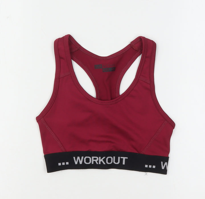 CLP Active Womens Purple  Polyester Cropped Tank Size XS Round Neck