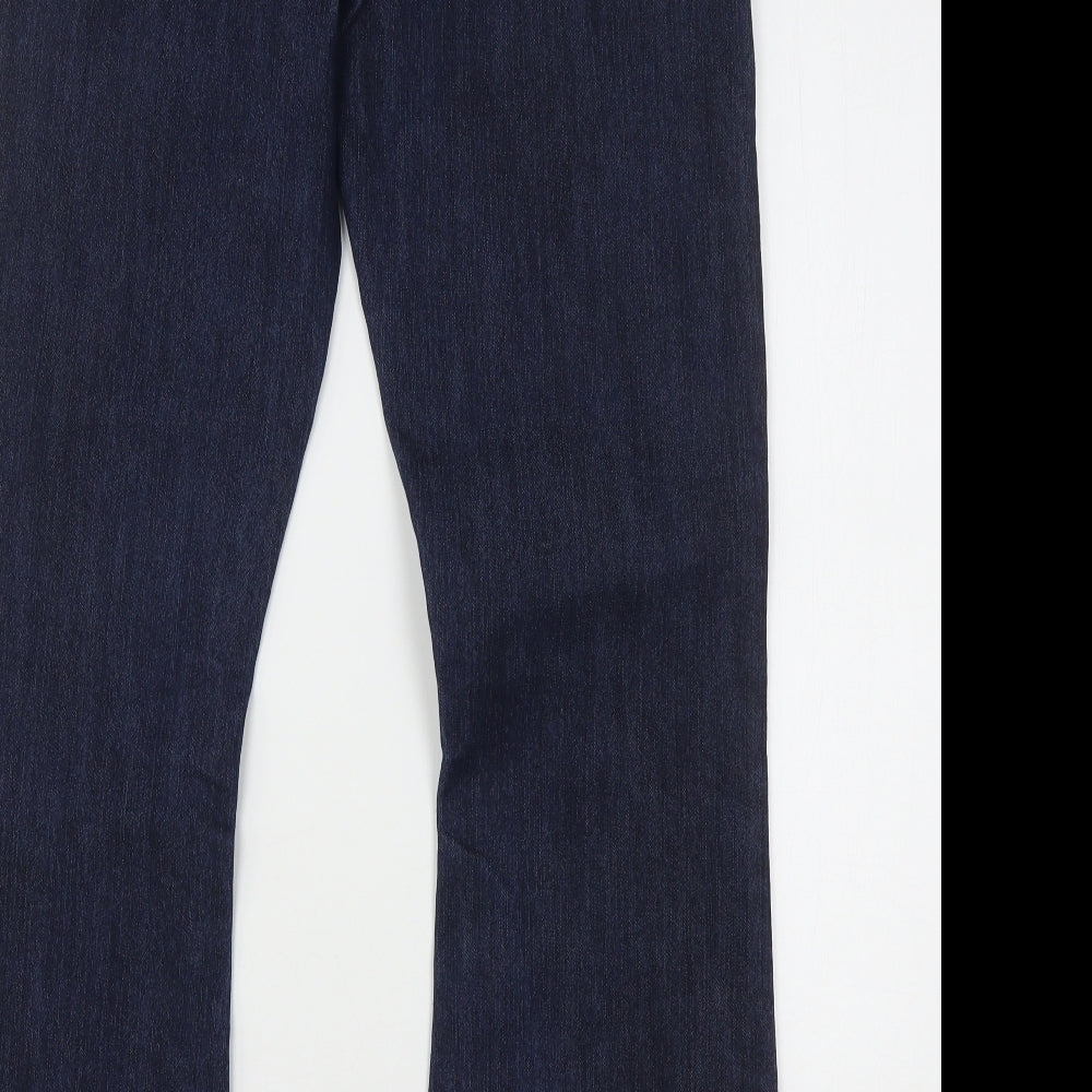 George Womens Blue  Cotton Bootcut Jeans Size 12 L30 in Regular