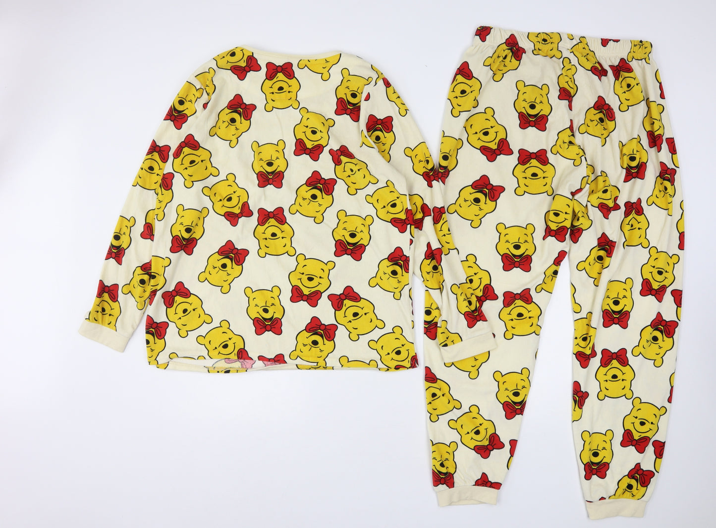 Primark Womens Multicoloured Geometric Polyester Top Pyjama Set Size 12   - Winnie The Pooh