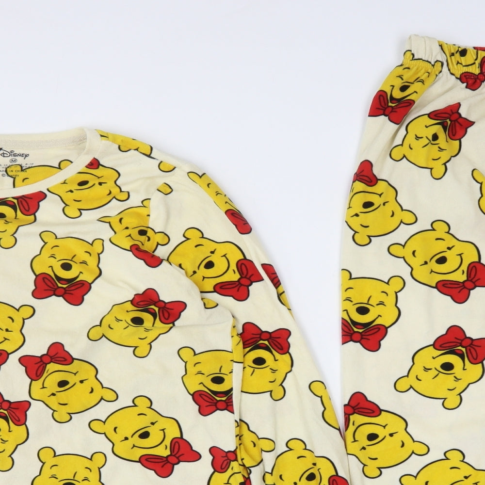 Primark Womens Multicoloured Geometric Polyester Top Pyjama Set Size 12   - Winnie The Pooh