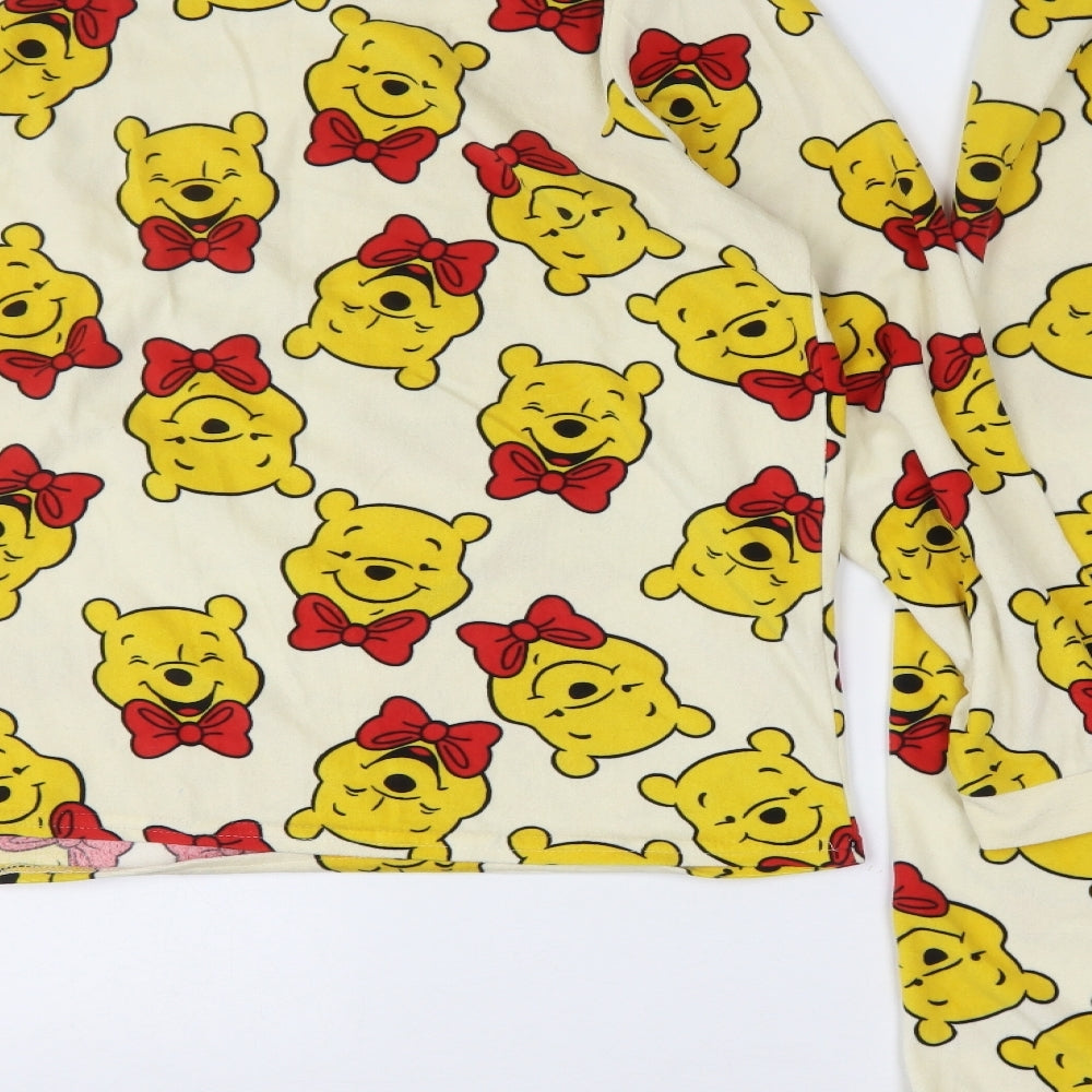 Primark Womens Multicoloured Geometric Polyester Top Pyjama Set Size 12   - Winnie The Pooh
