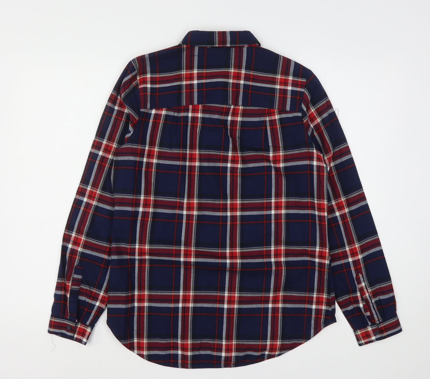 NEXT Womens Multicoloured Plaid Cotton Basic Button-Up Size 10 Collared