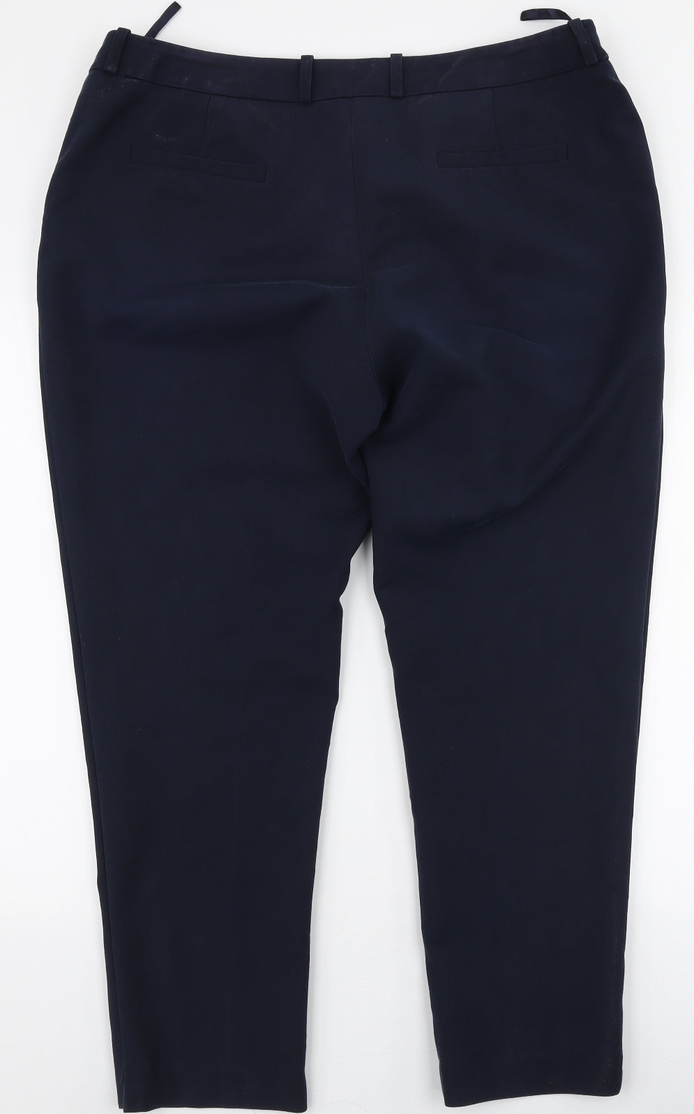 Planet Womens Blue  Cotton Trousers  Size 16 L27 in Regular Zip