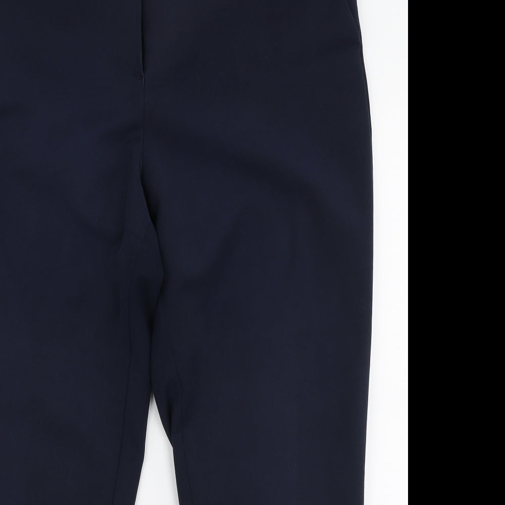 Planet Womens Blue  Cotton Trousers  Size 16 L27 in Regular Zip