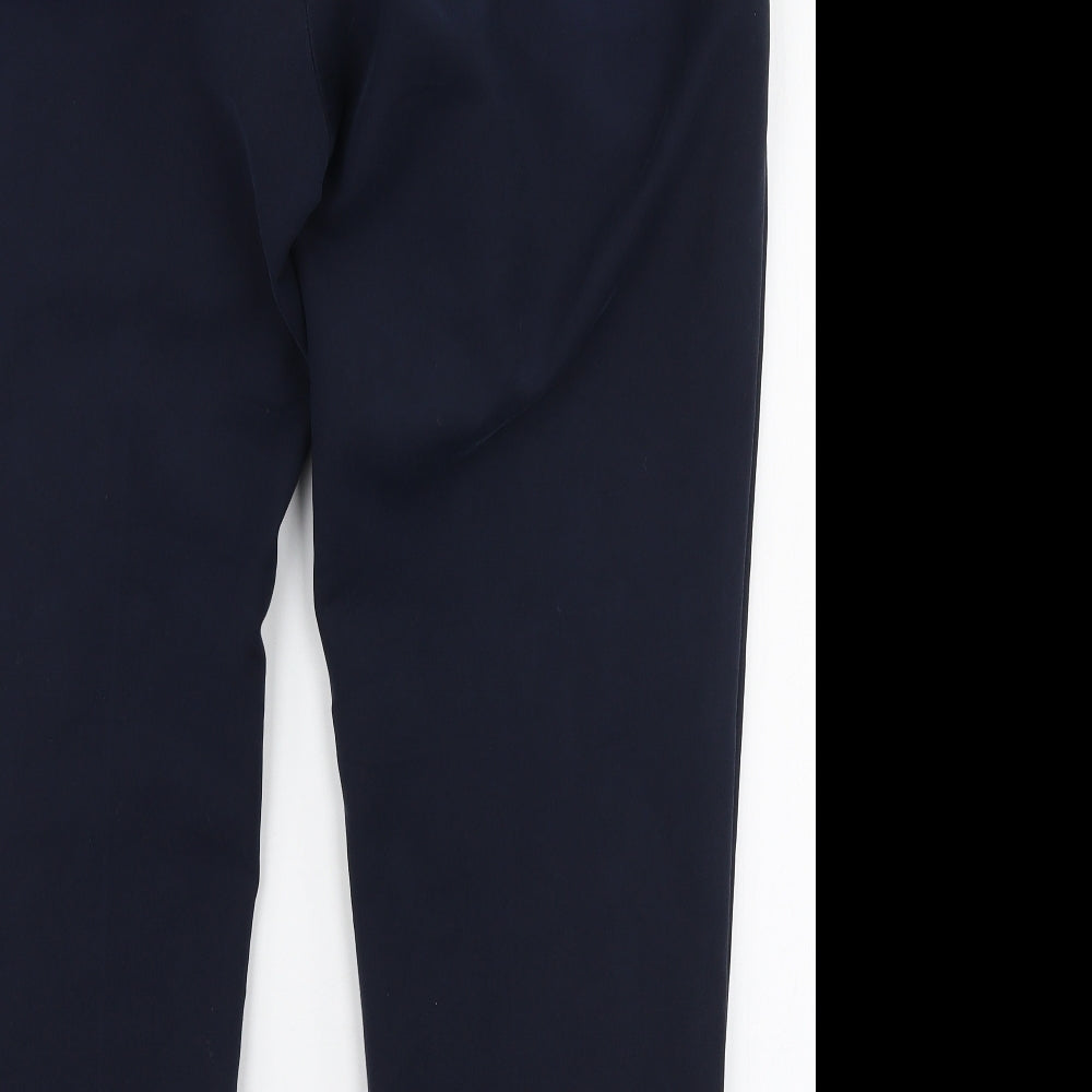 Planet Womens Blue  Cotton Trousers  Size 16 L27 in Regular Zip