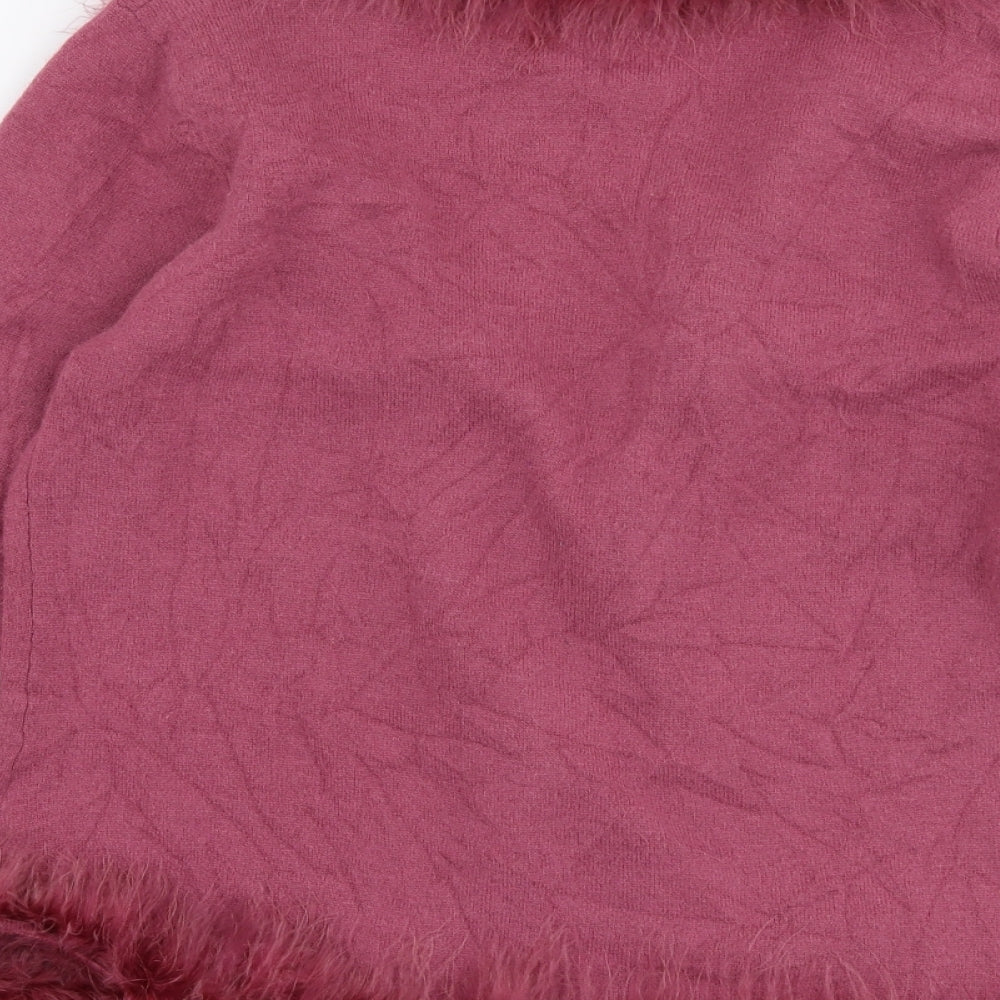 Monsoon Womens Pink V-Neck  Wool Cardigan Jumper Size 14