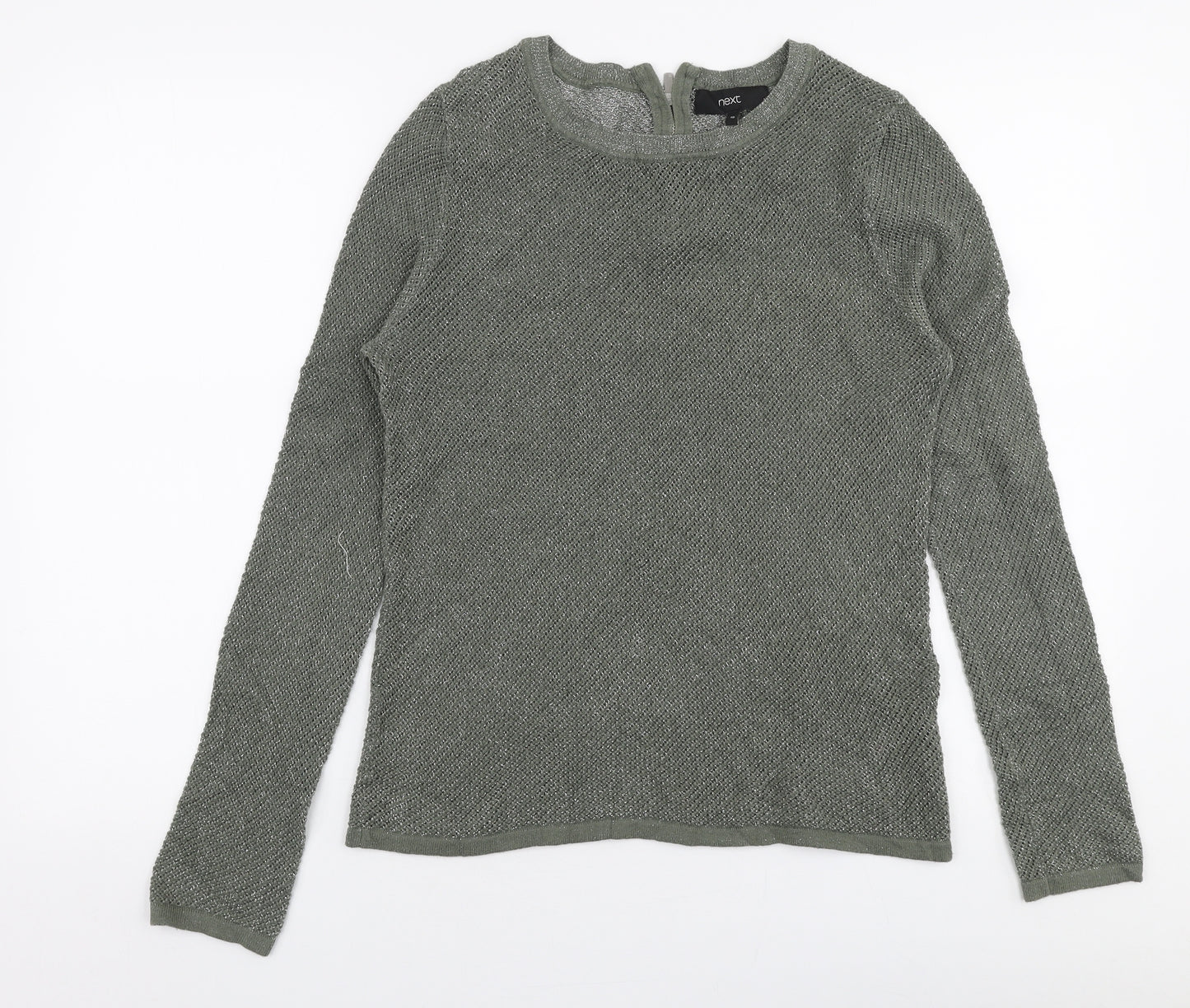 NEXT Womens Green Round Neck  Cotton Pullover Jumper Size 10