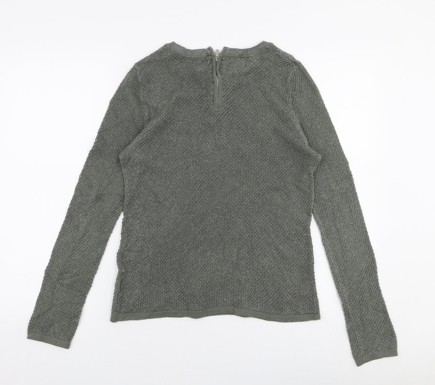 NEXT Womens Green Round Neck  Cotton Pullover Jumper Size 10