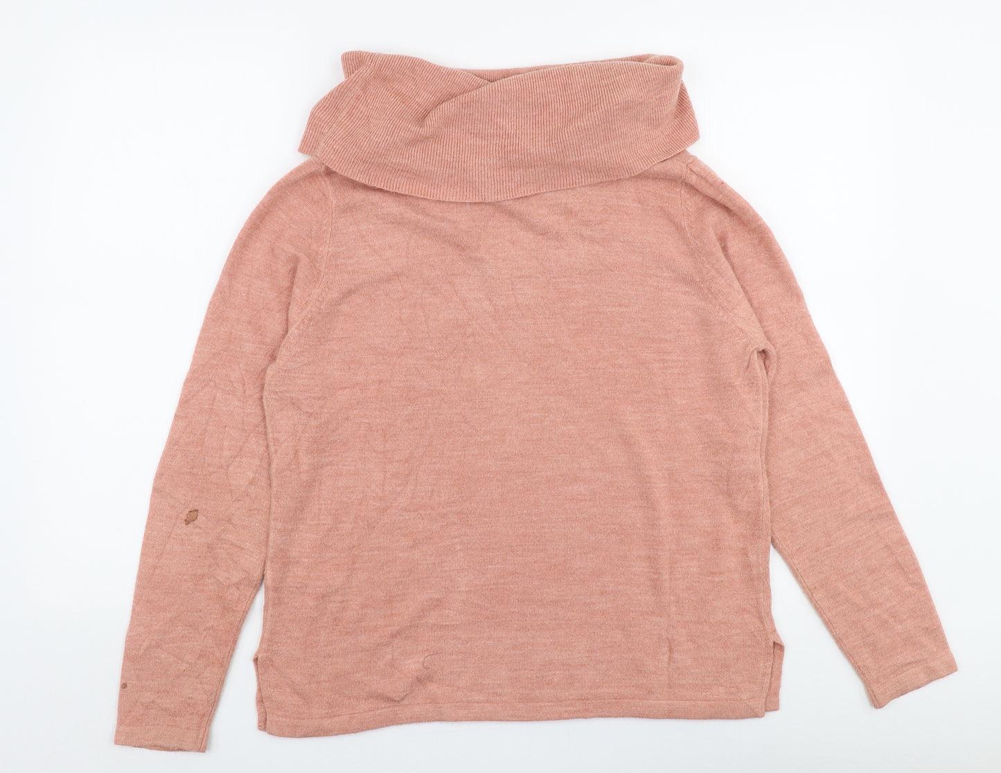 Marks and Spencer Womens Pink Roll Neck  Acrylic Pullover Jumper Size 14