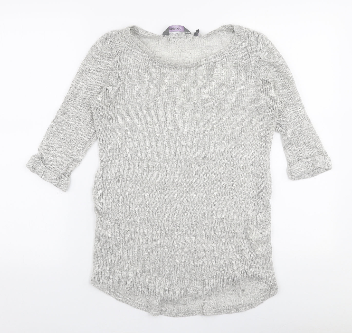 New Look Womens Grey Round Neck  Acrylic Pullover Jumper Size 14