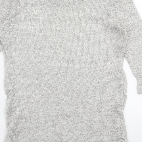 New Look Womens Grey Round Neck  Acrylic Pullover Jumper Size 14