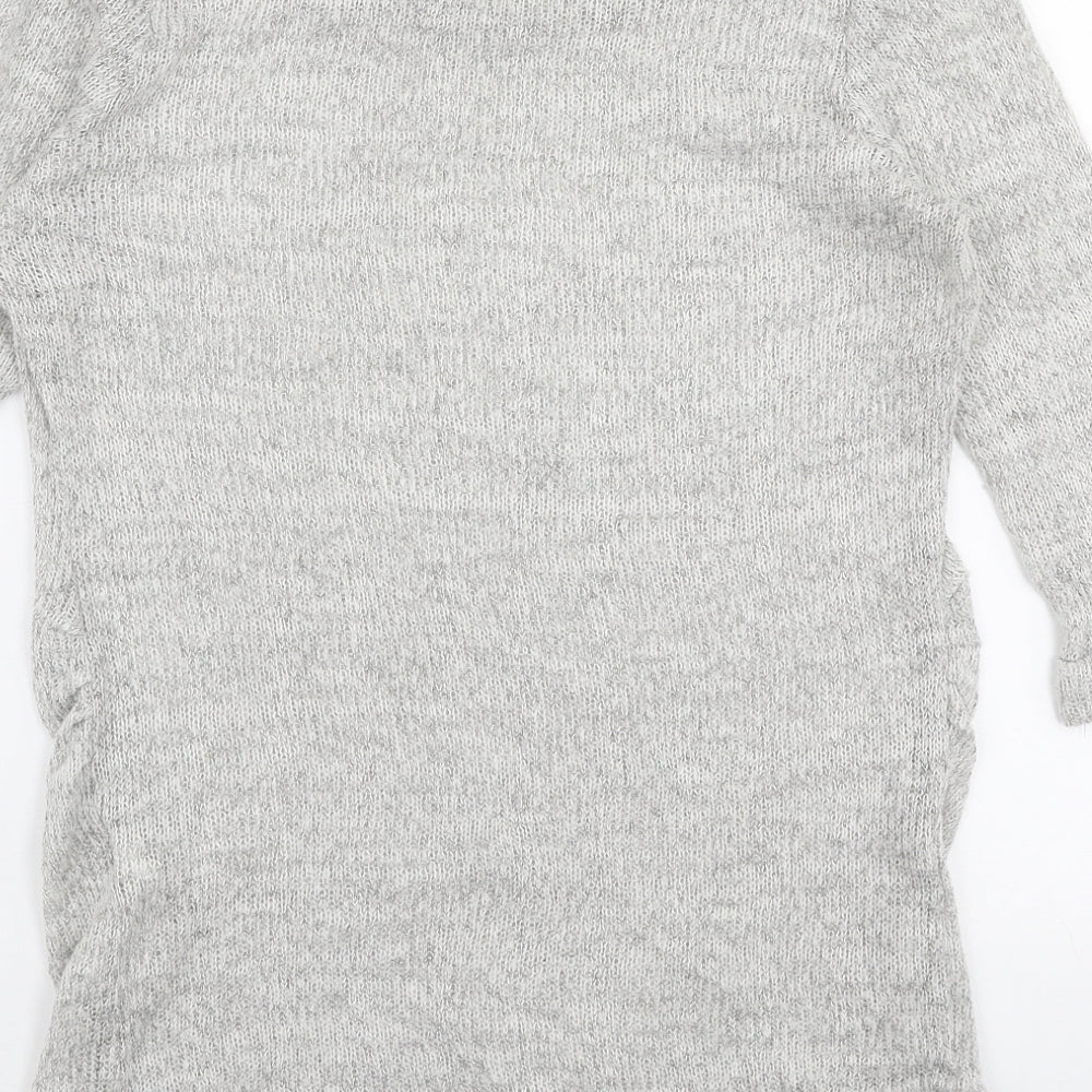 New Look Womens Grey Round Neck  Acrylic Pullover Jumper Size 14