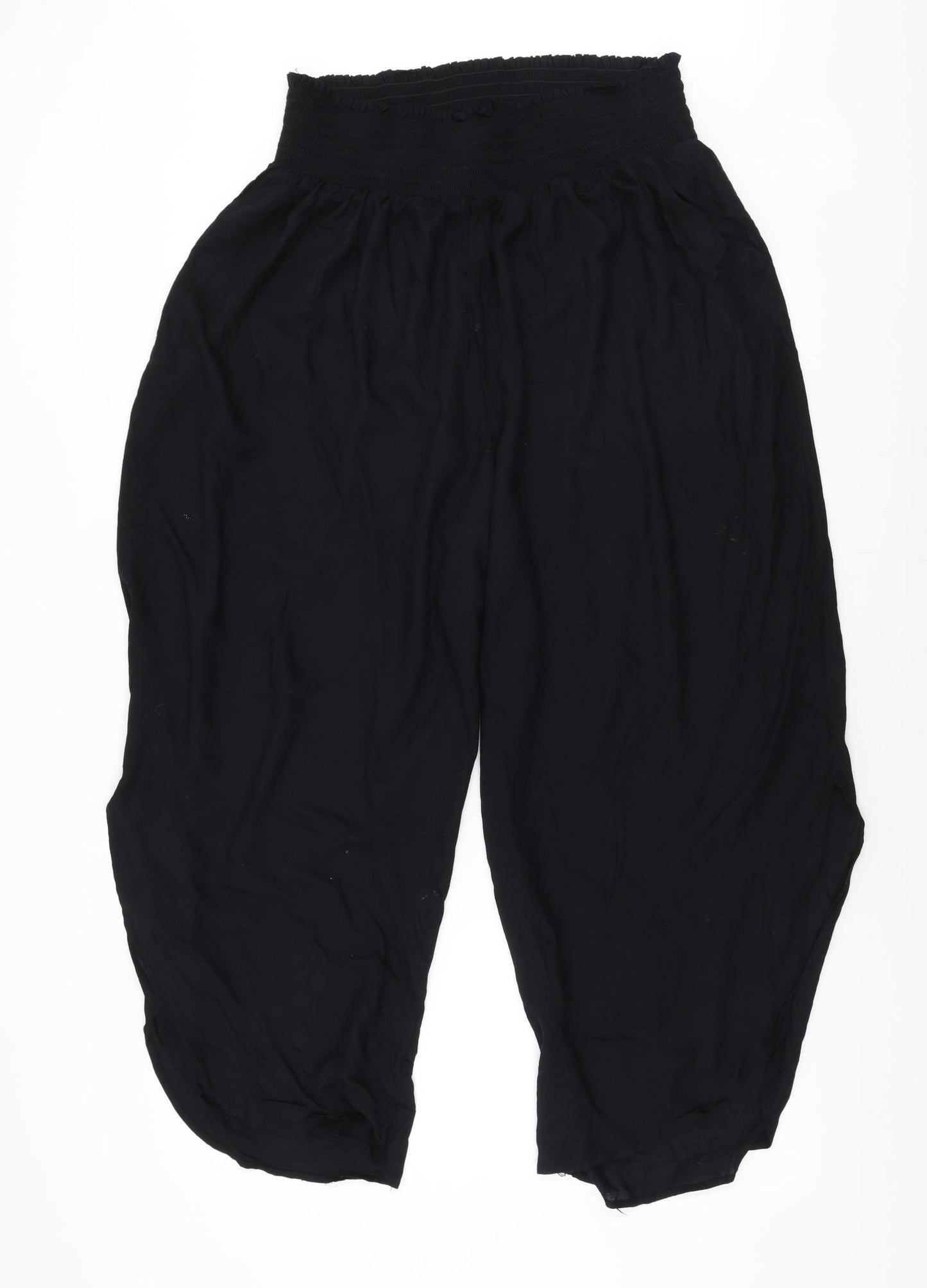 Primark Womens Black  Viscose Bloomer Trousers Size XL L26 in Regular