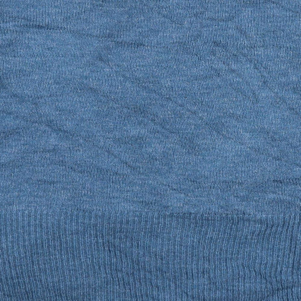 TU Womens Blue Round Neck  Acrylic Pullover Jumper Size 14