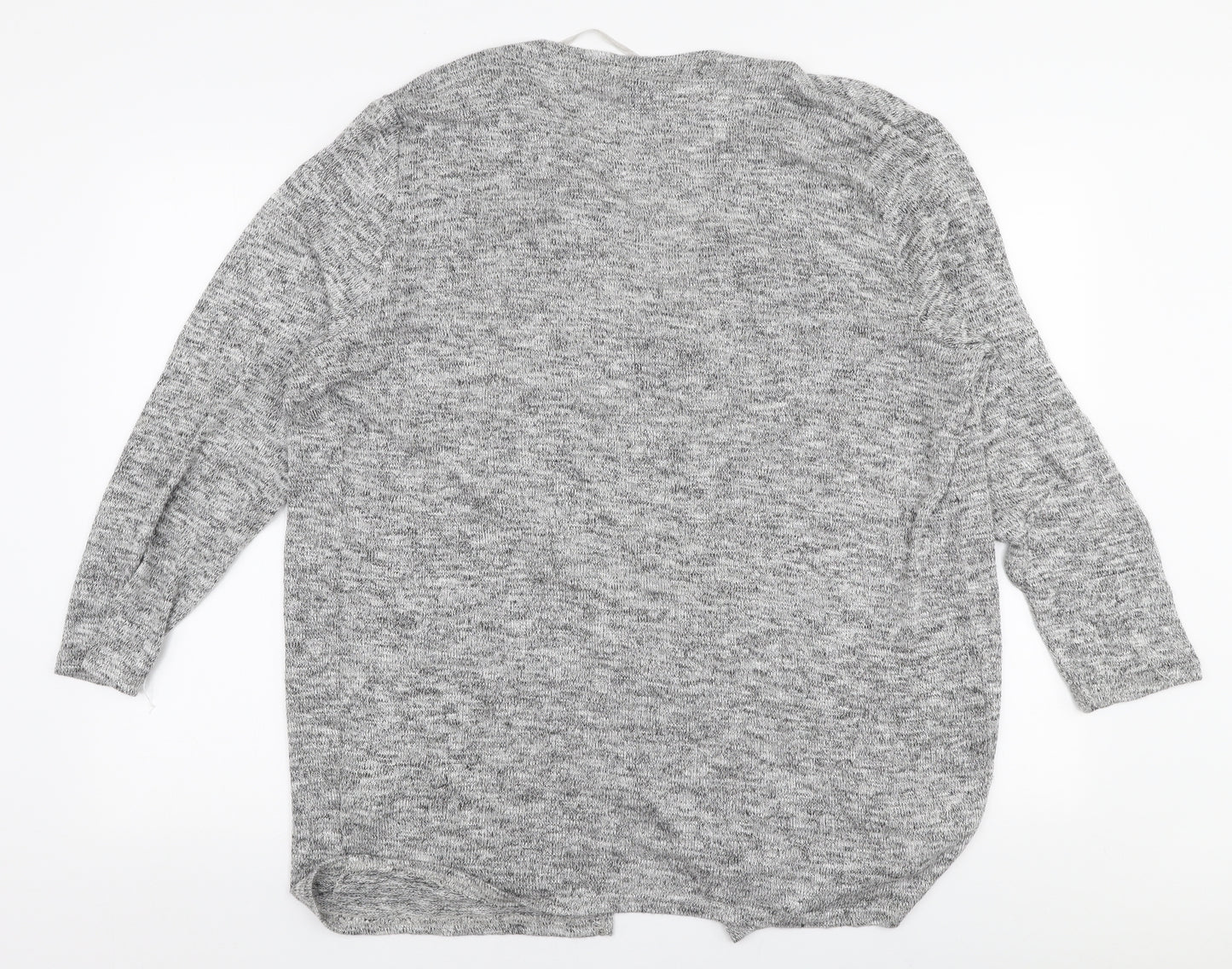 Atmosphere Womens Grey V-Neck  Viscose Cardigan Jumper Size 18