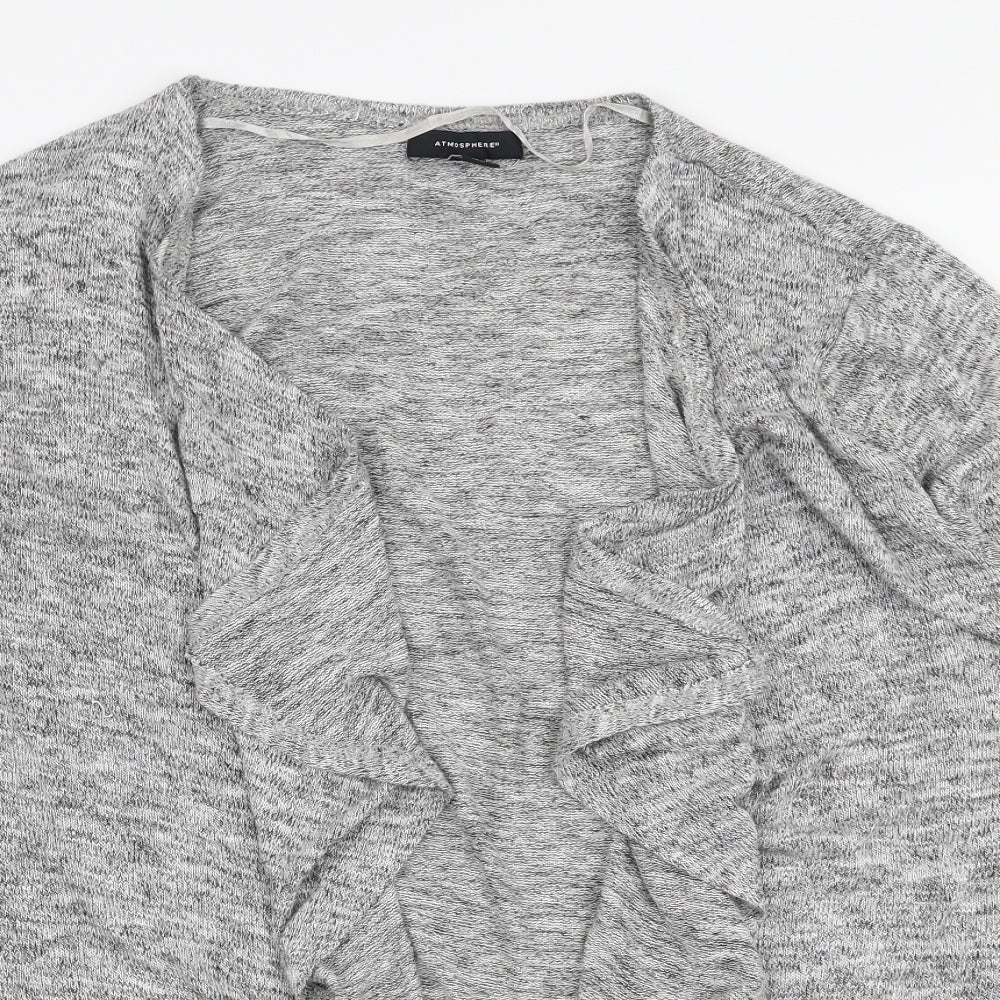 Atmosphere Womens Grey V-Neck  Viscose Cardigan Jumper Size 18