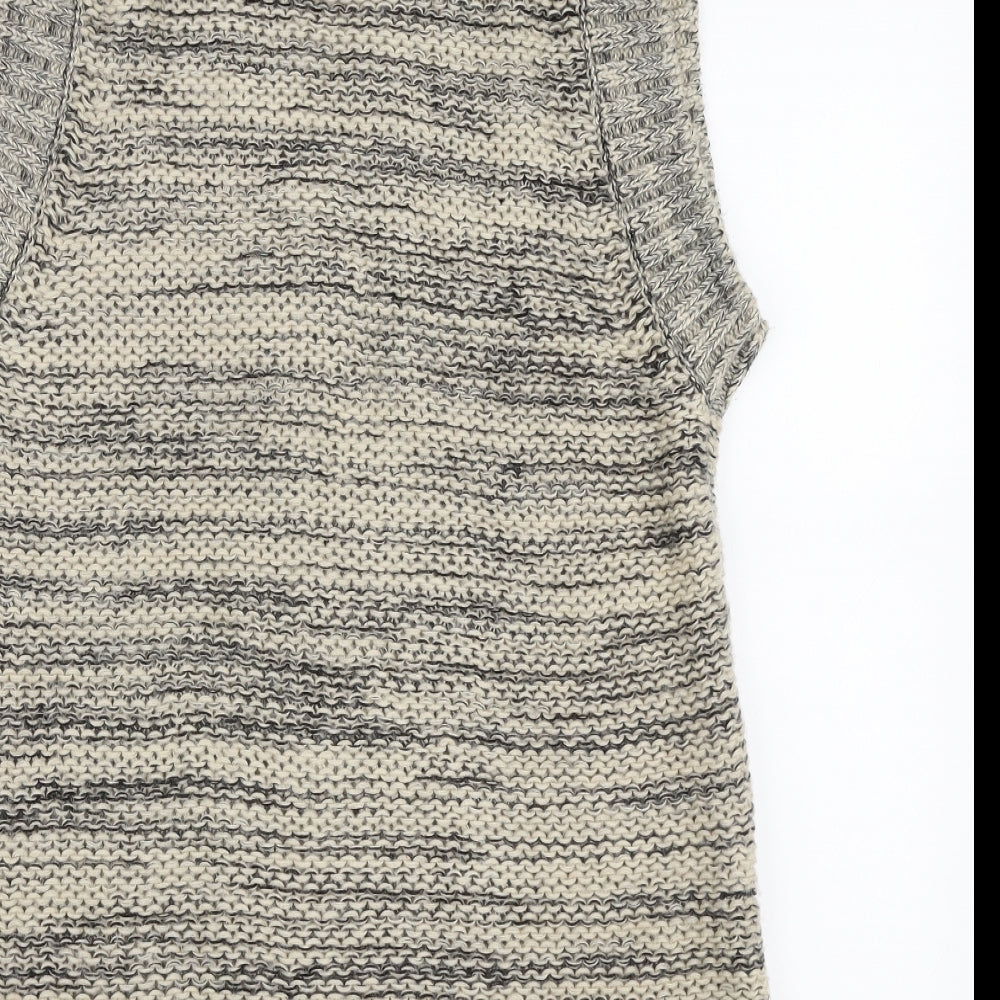 Part Two Womens Beige V-Neck  Acrylic Cardigan Jumper Size S