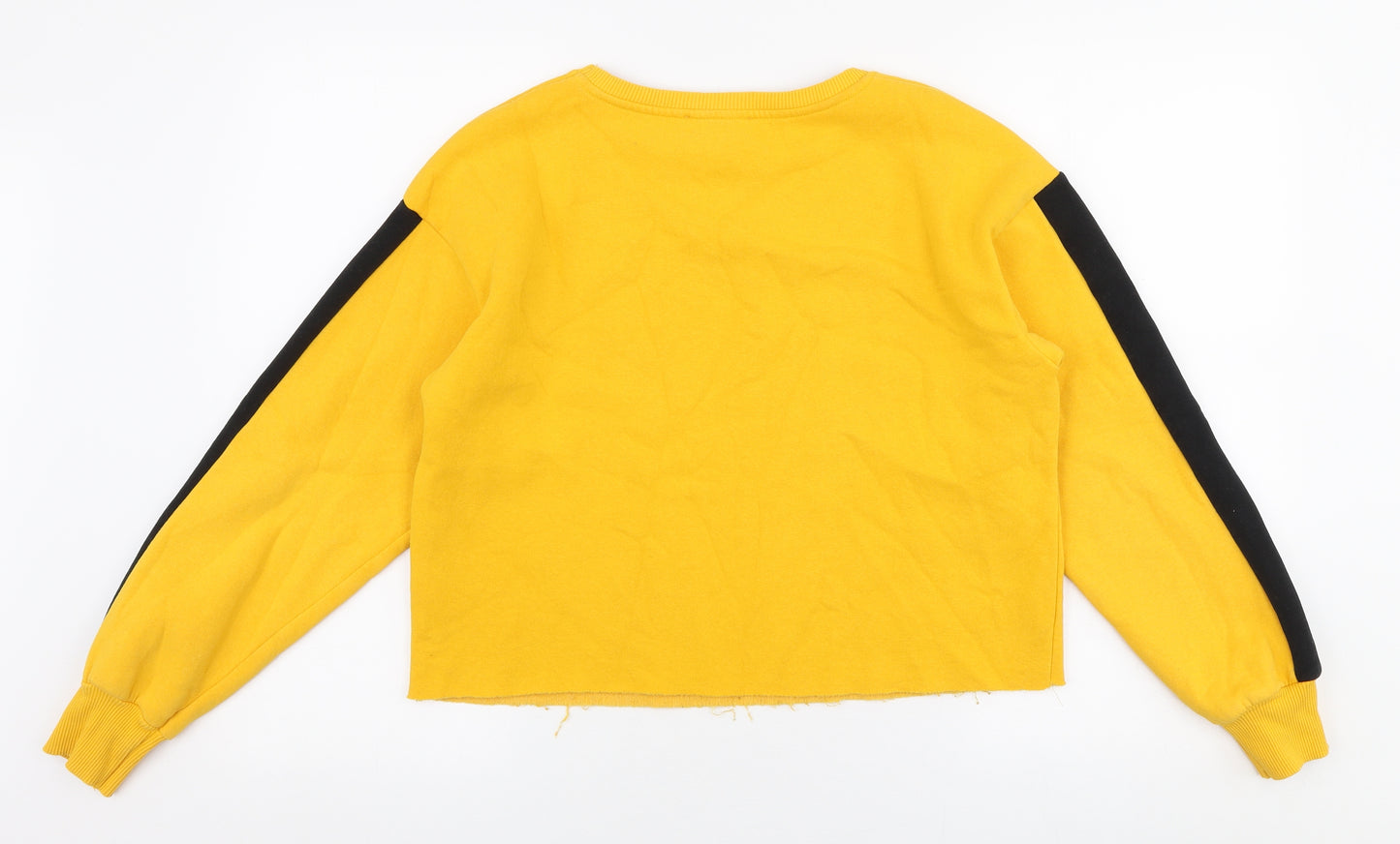 Primark Womens Yellow  Cotton Pullover Sweatshirt Size 8  Pullover