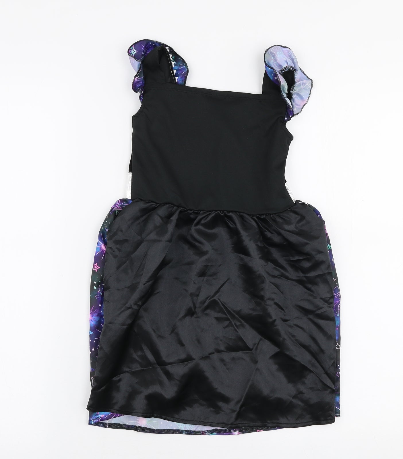 F&F Girls Purple Geometric Polyester Skater Dress  Size 3-4 Years  Square Neck Pullover - Halloween costume