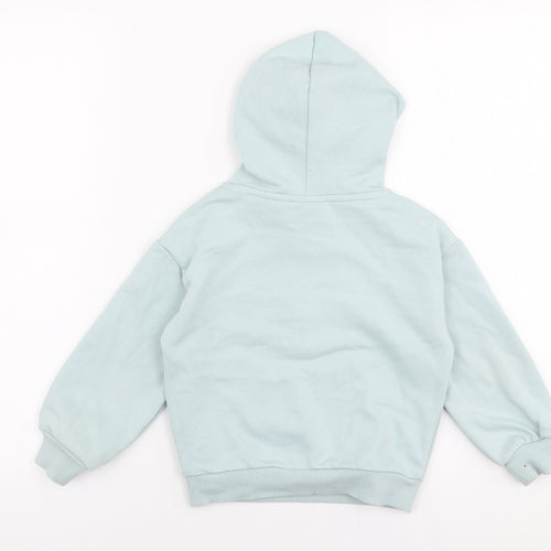 Matalan Girls Blue  Polyester Pullover Hoodie Size 4 Years  Pullover - NYC