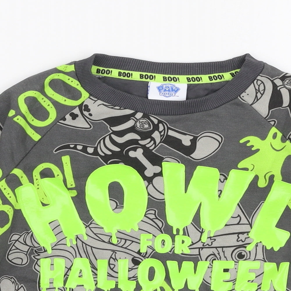 F&F Boys Multicoloured  Cotton Pullover Sweatshirt Size 3-4 Years  Pullover - Paw patrol Halloween