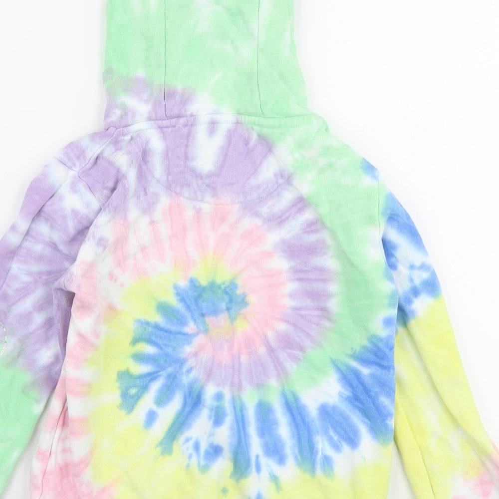 Sonneti Girls Multicoloured  Cotton Pullover Hoodie Size 7-8 Years  Pullover - Tie dye