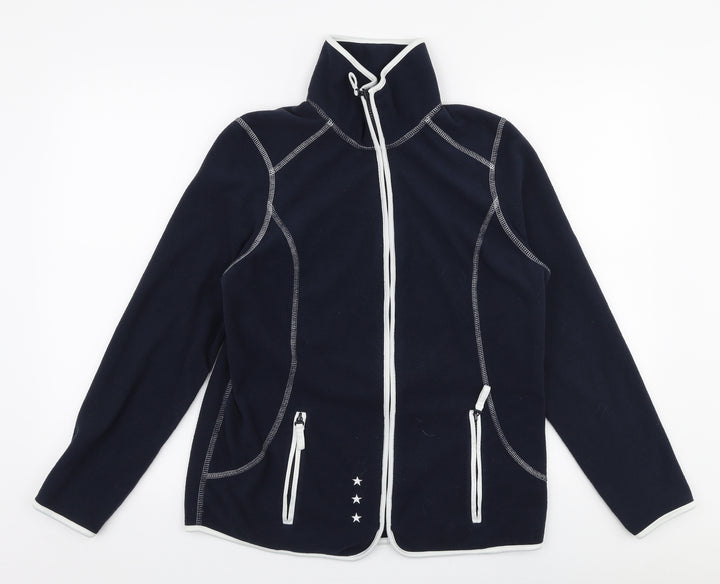 Collection Womens Blue Jacket Size 12 Zip