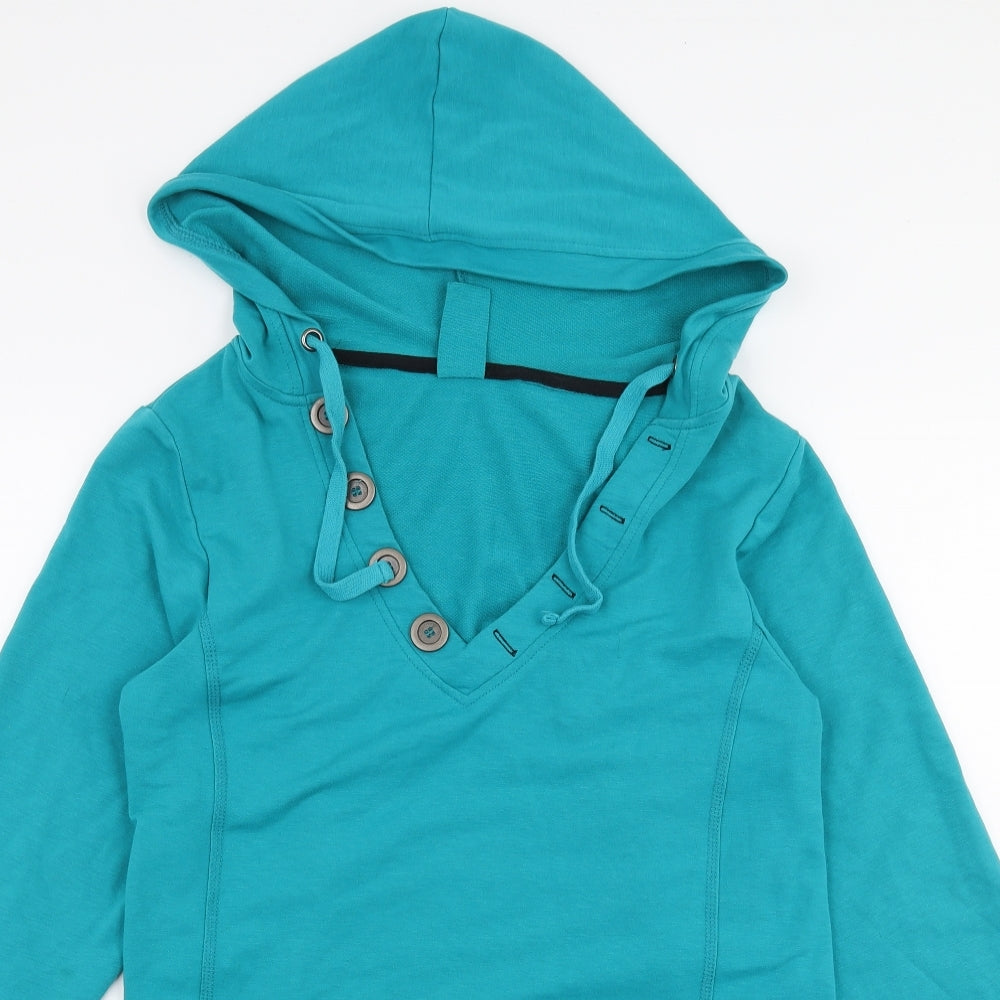 Evie Womens Blue  Polyester Jumper Dress  Size 14  V-Neck Pullover