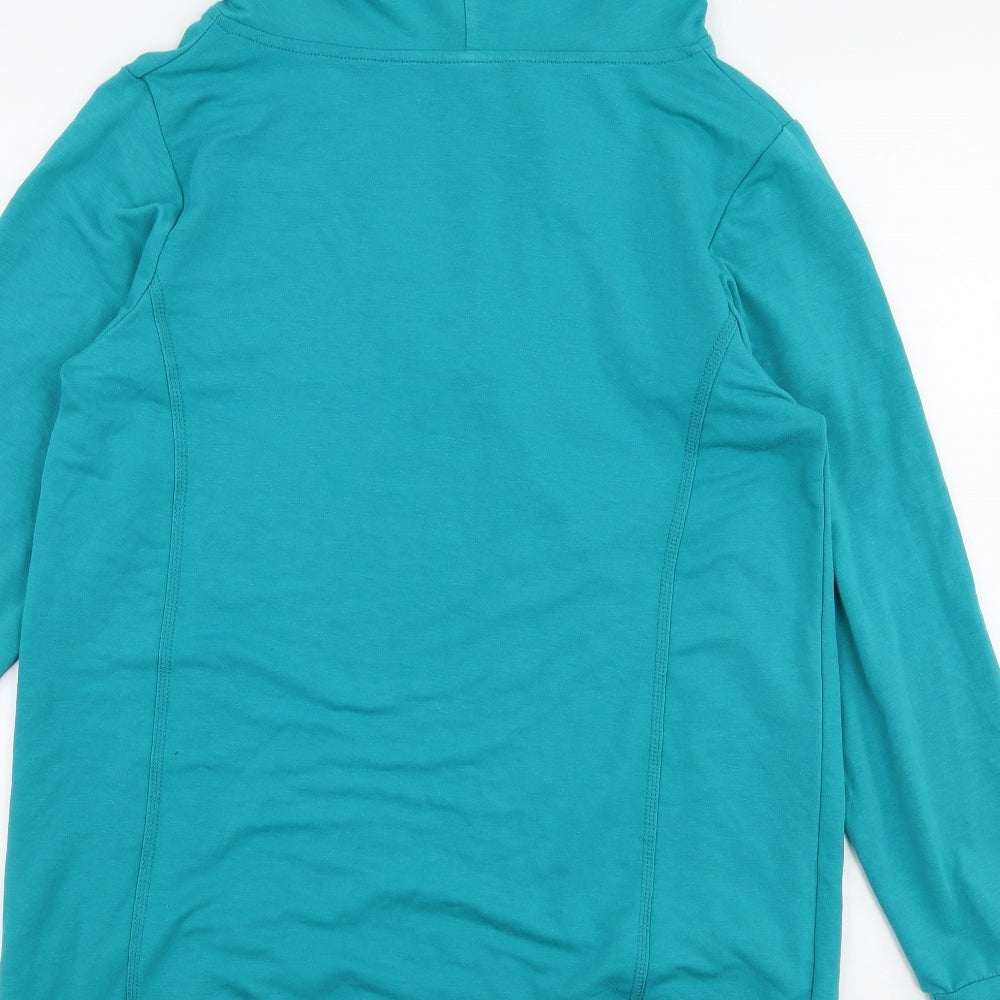 Evie Womens Blue  Polyester Jumper Dress  Size 14  V-Neck Pullover