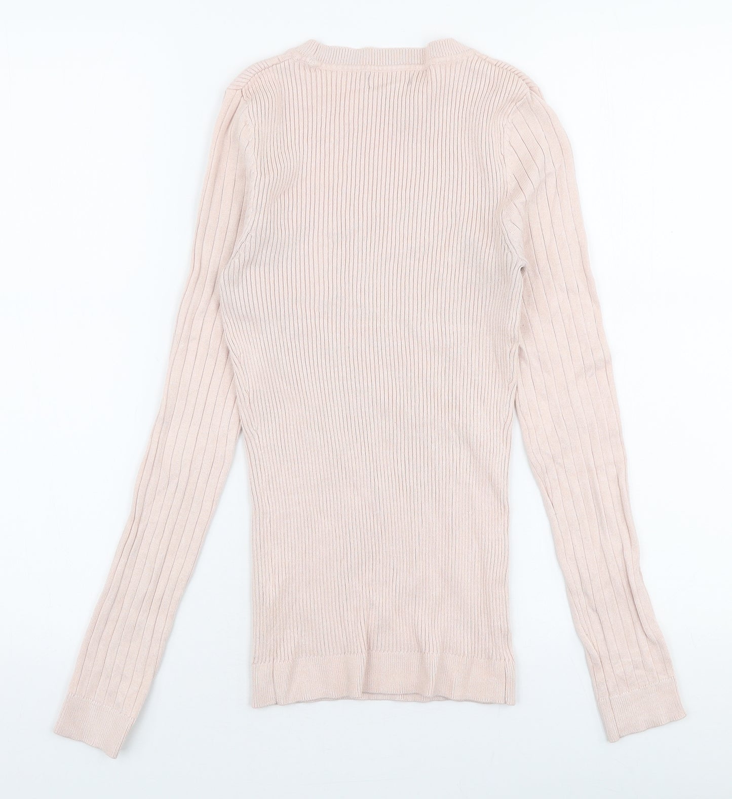 New Look Womens Pink Round Neck  Viscose Pullover Jumper Size 8