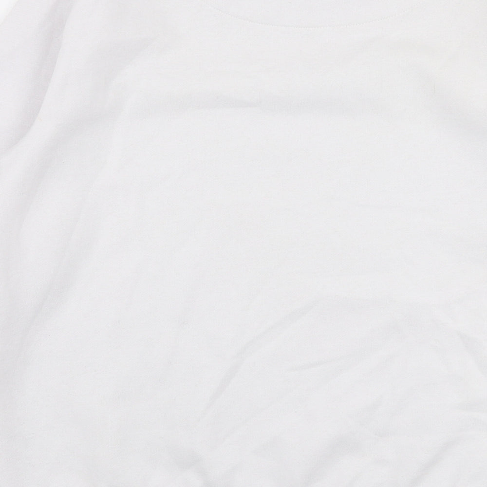 Primark Mens White  Polyester Pullover Sweatshirt Size M